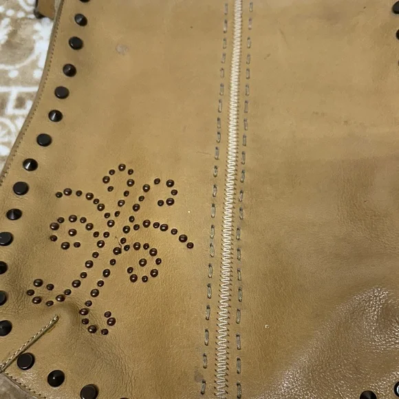 Stylish Tan Leather Hobo Bag - Picture 3 of 12